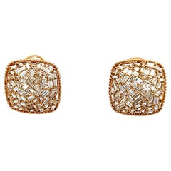 Diamond 18 Karat Yellow Gold Earrings
