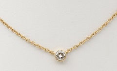 Diamond, 18 Karat Yellow Gold Light Point Necklace