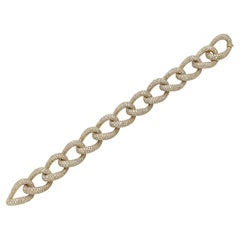Diamond 18 Karat Yellow Gold Link Bracelet