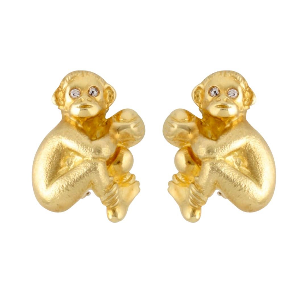 18 karat gold baby earrings