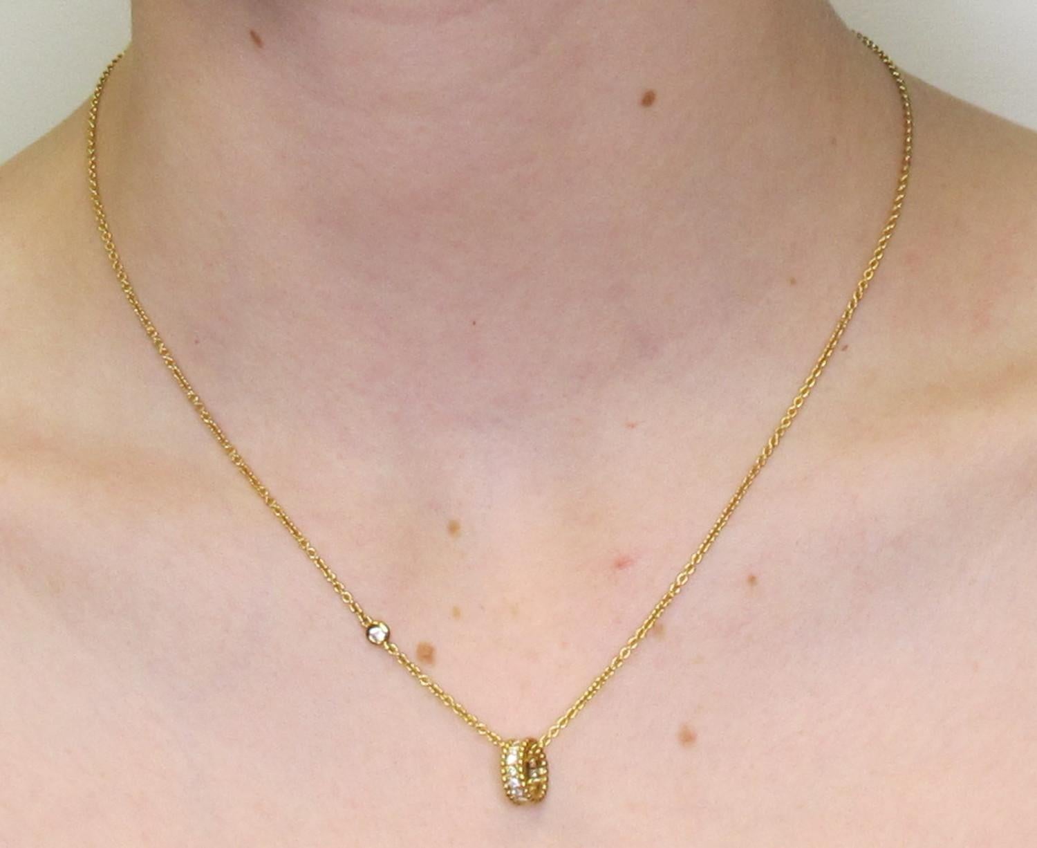 Artisan Diamond and 18k Yellow Gold Pendant