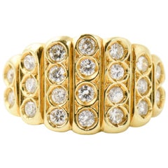 Diamond 18 Karat Yellow Gold Statement Ring