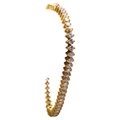 Diamond 18 Karat Yellow Gold Tennis Bracelet