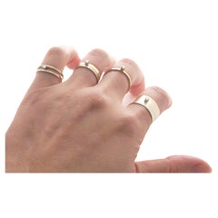 Diamond 18 Karat Yellow Gold Wide Ring