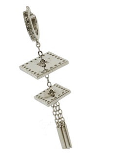 Orecchini pendenti con diamante in oro 18 kt