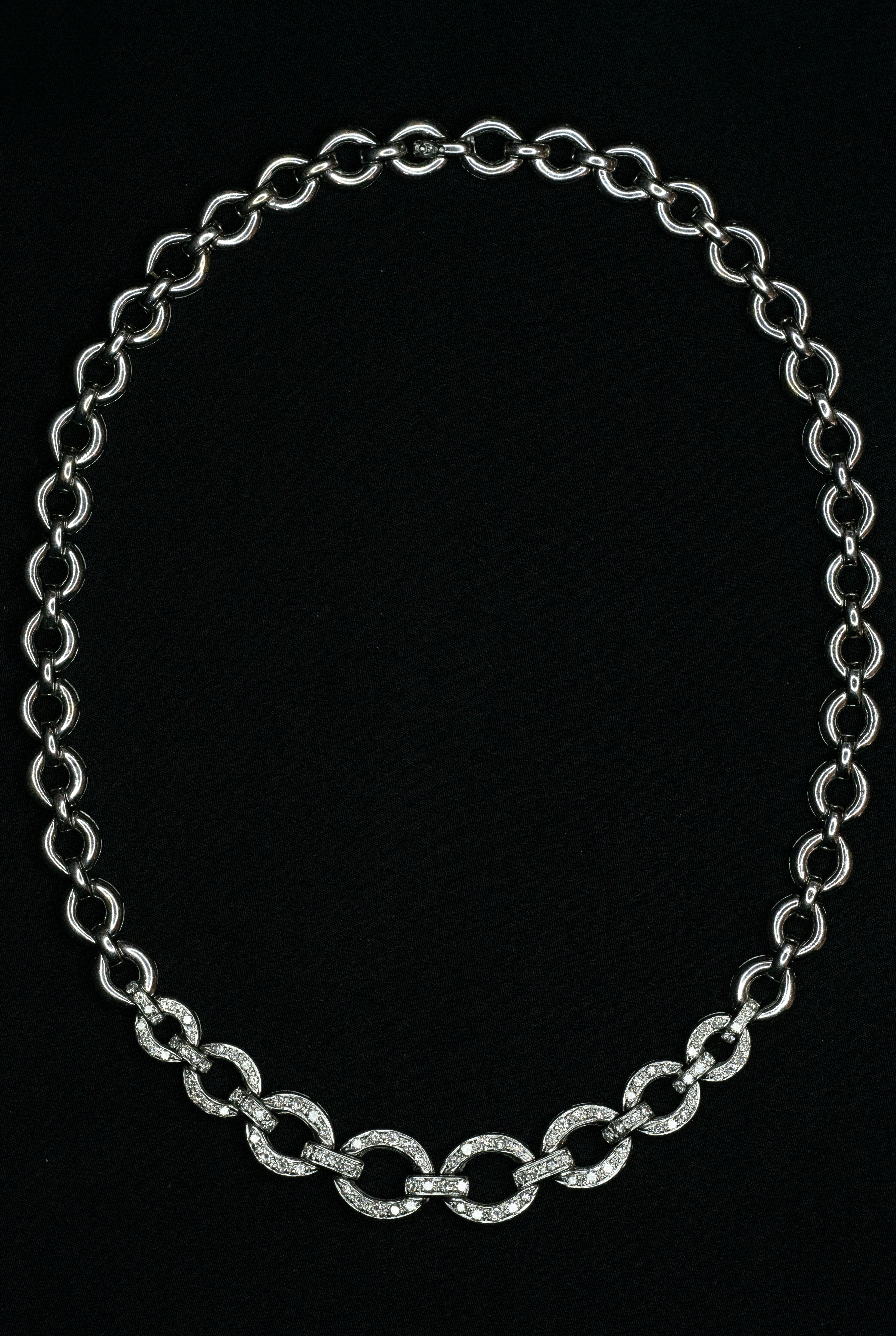 white gold chain and bracelet set