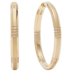 Heart The Stones by Halle Millien Diamond and 18K Gold Inside Outside Hoops