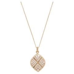 Heart The Stones by Halle Millien Diamond 18K Gold Shield and Spindle Necklace