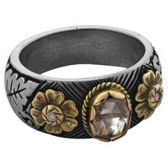 Diamond 18k Gold Silver Mughal Art Ring