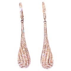 Diamond 18K Rose Gold Earrings