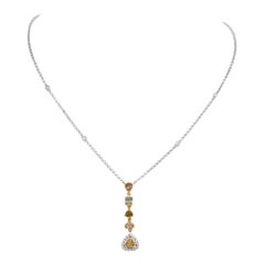 Diamond 18k white and yellow gold necklace