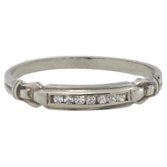 Diamond, 18K White Gold Band Ring