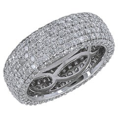 Diamond 18k White Gold Band Ring
