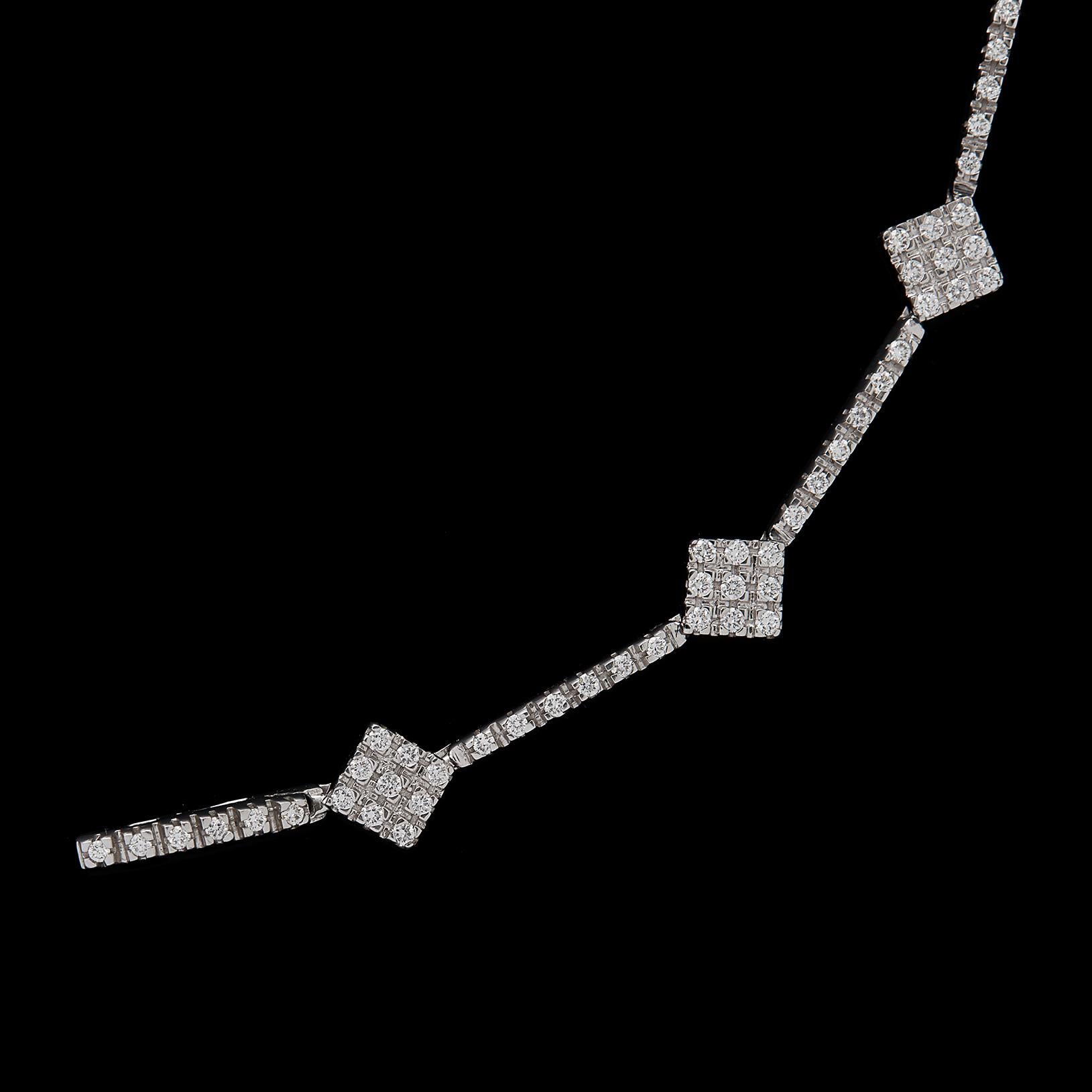 Diamond and 18 Karat White Gold Bracelet by Hans D. Kreiger In New Condition In San Francisco, CA