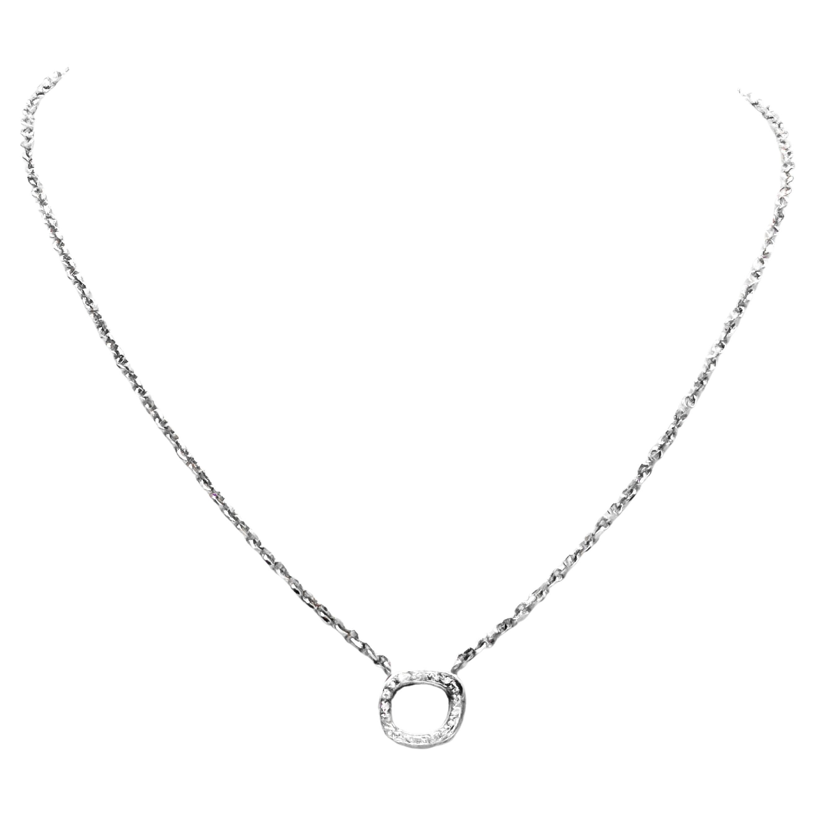 Diamant 18k Weißgold Charme mit Kette Paradizia Halskette im Zustand „Neu“ im Angebot in Laguna Beach, CA