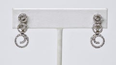 Diamond & 18k White Gold Clip-On Earrings