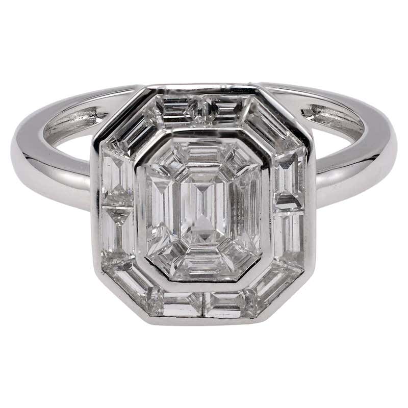 Single Line Invisible Setting Ring Invisible Setting Gold Sapphire Ring at 1stDibs | invisible sapphire ring
