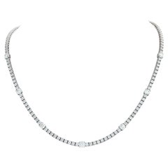 Diamond 18k White Gold Line Necklace Diamond 18k White Gold Line Necklace