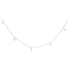Diamond 18K White Gold Necklace For Her