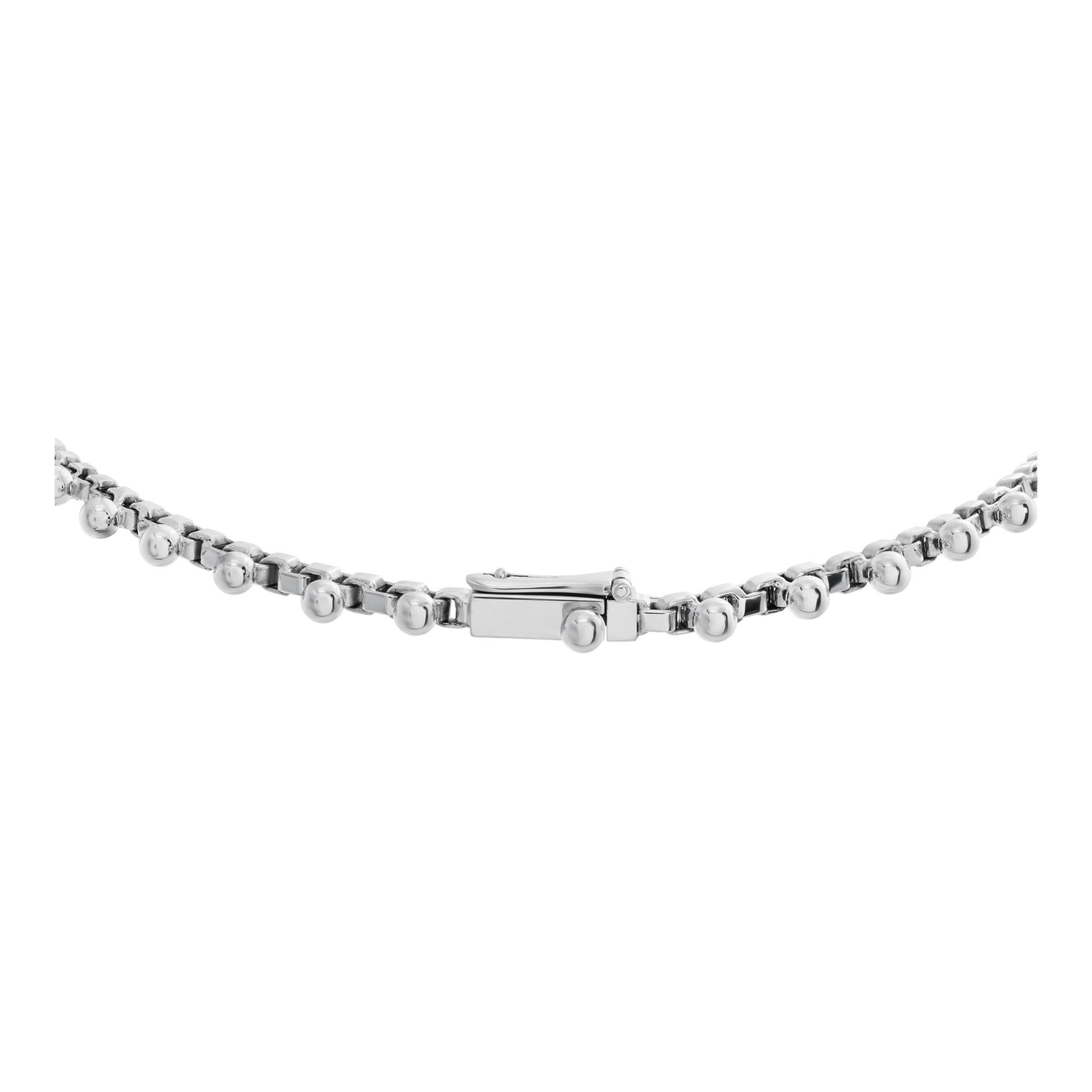 Women's Diamond 18K white gold necklace  For Sale