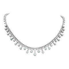 Diamond 18K white gold necklace 