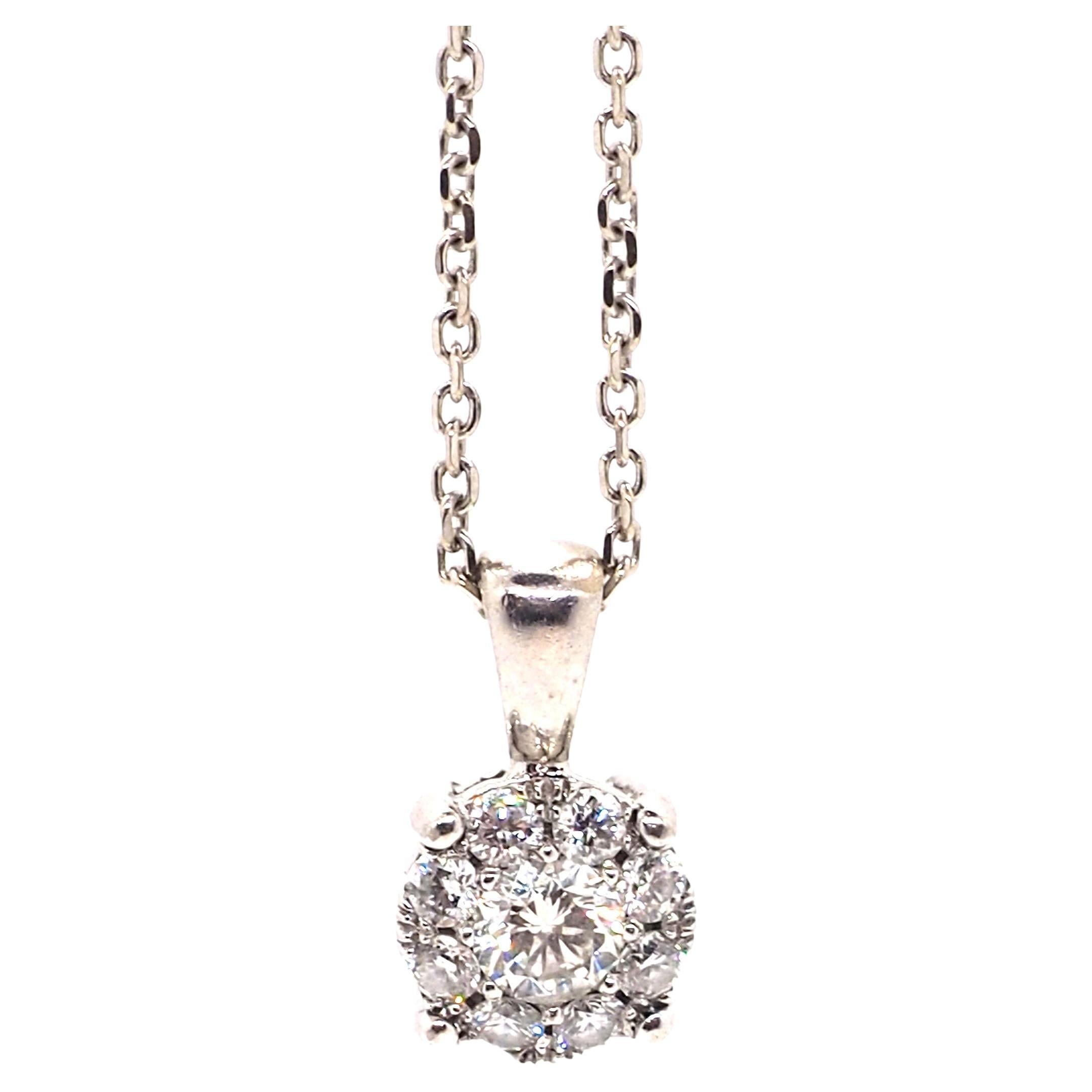 Diamond Necklace 18 Karat White Gold  For Sale
