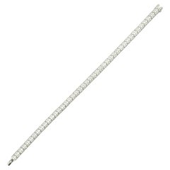 Diamond 18K White Gold Pave Eternity Bracelet