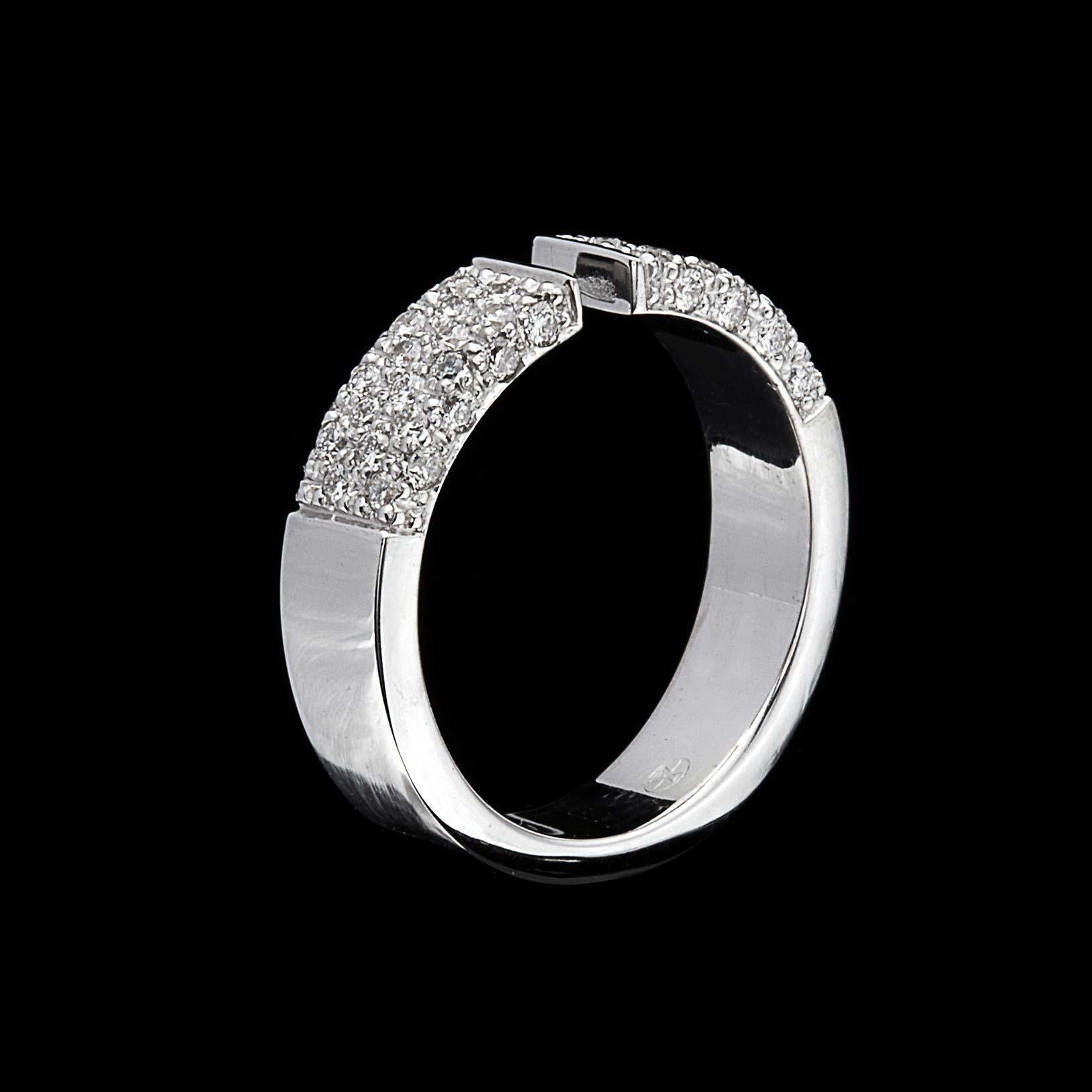 Diamond and 18 Karat White Gold Ring by Gubelin 1