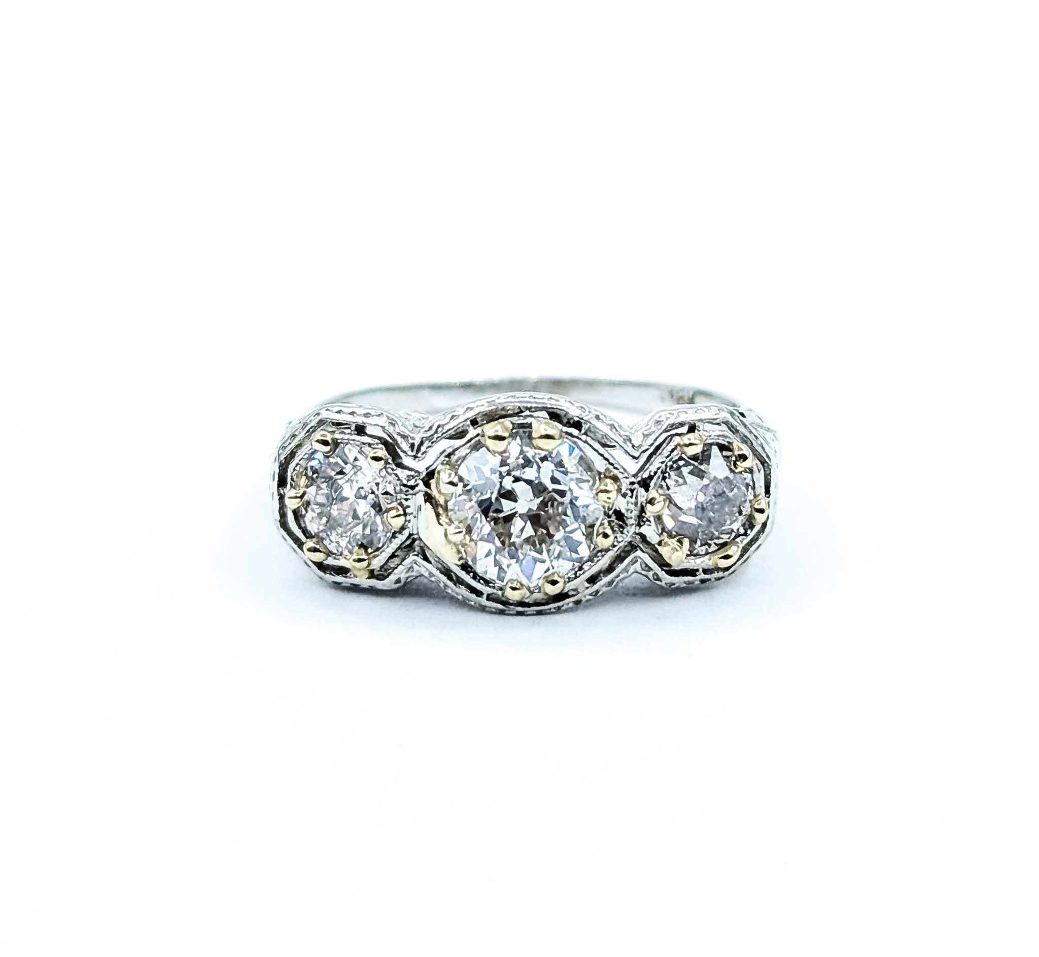 Bague en or blanc 18k avec diamant en vente 5