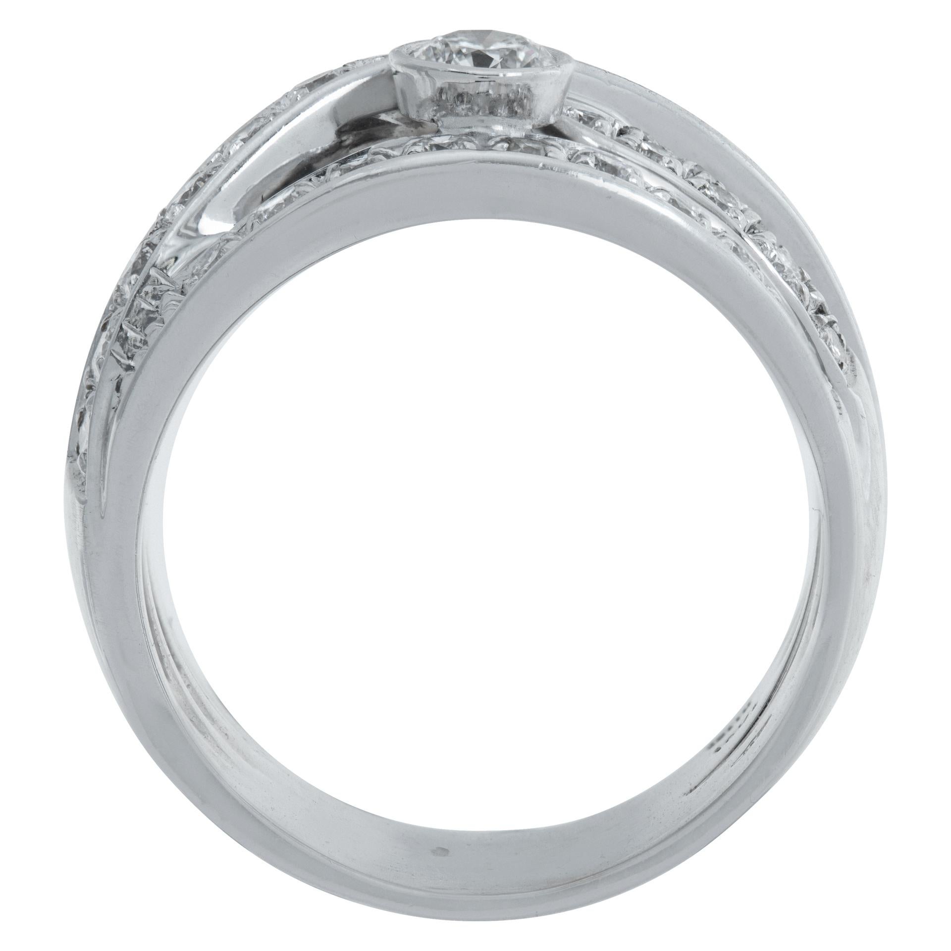Diamant 18k Weißgold Ring Damen im Angebot