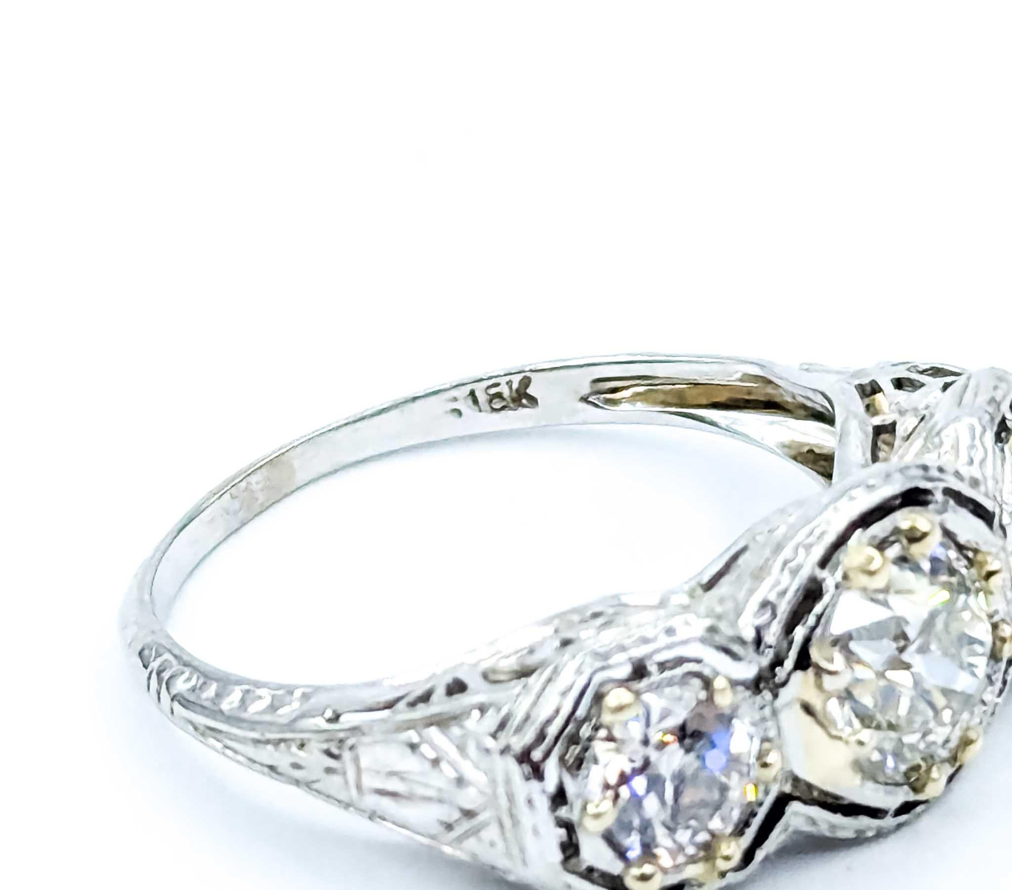 Bague en or blanc 18k avec diamant en vente 1