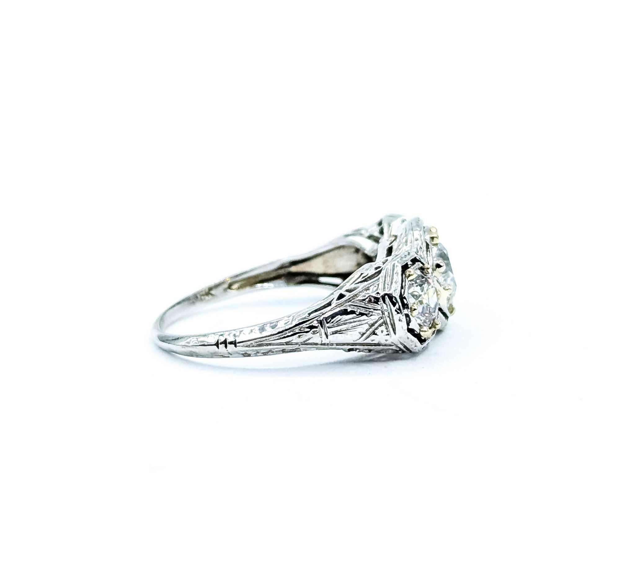 Bague en or blanc 18k avec diamant en vente 2