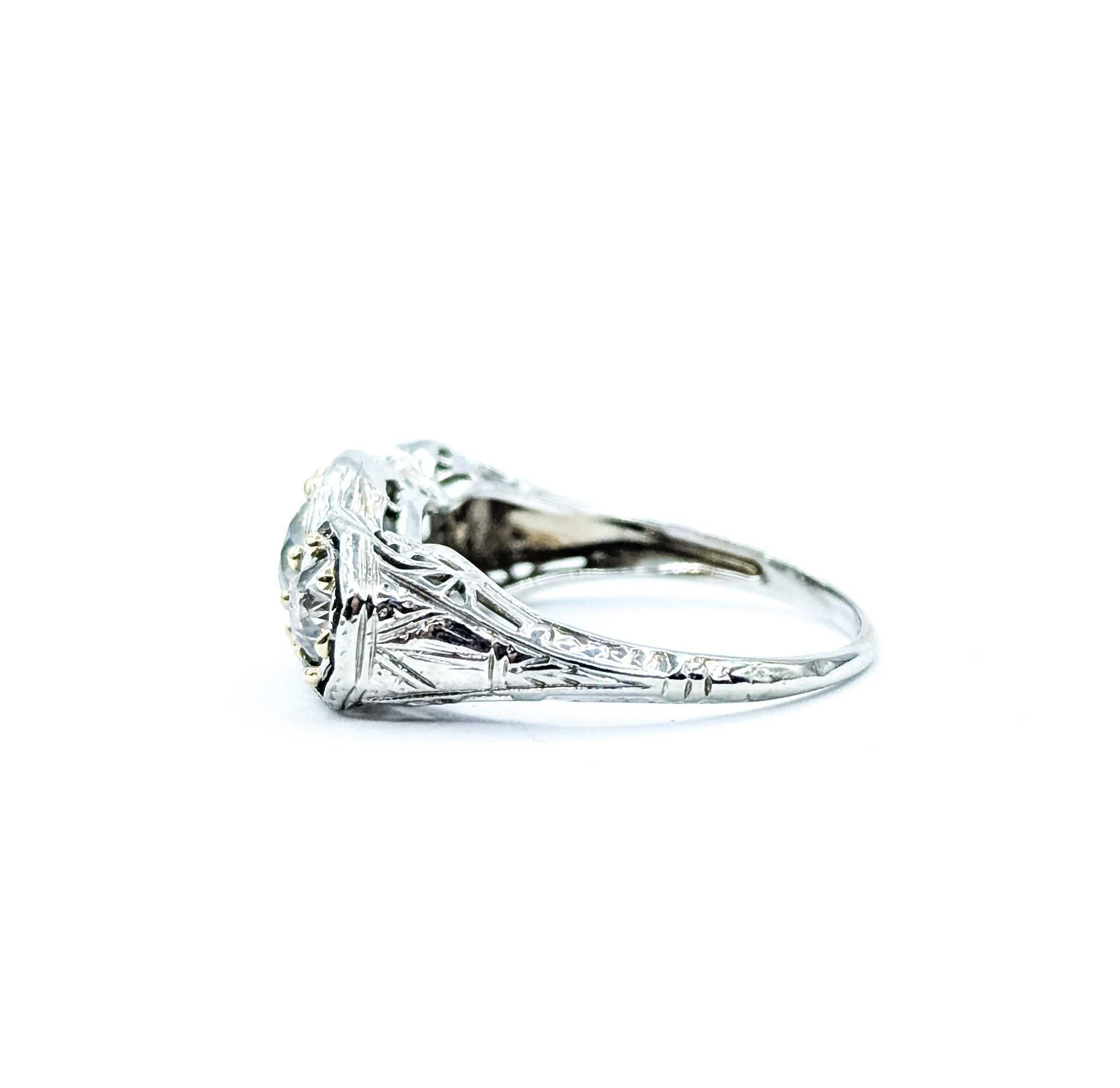 Bague en or blanc 18k avec diamant en vente 3