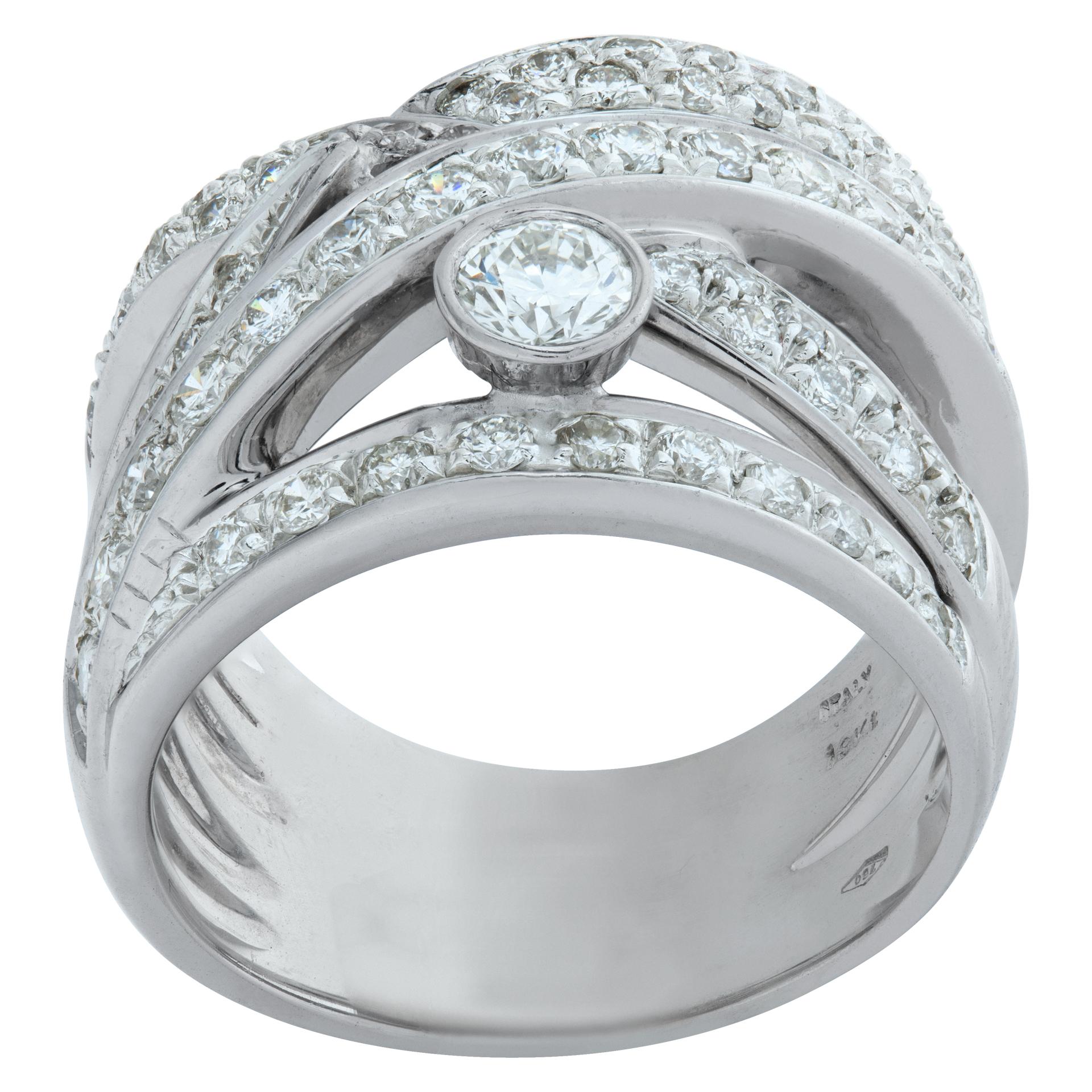 Bague en or blanc 18k avec diamant