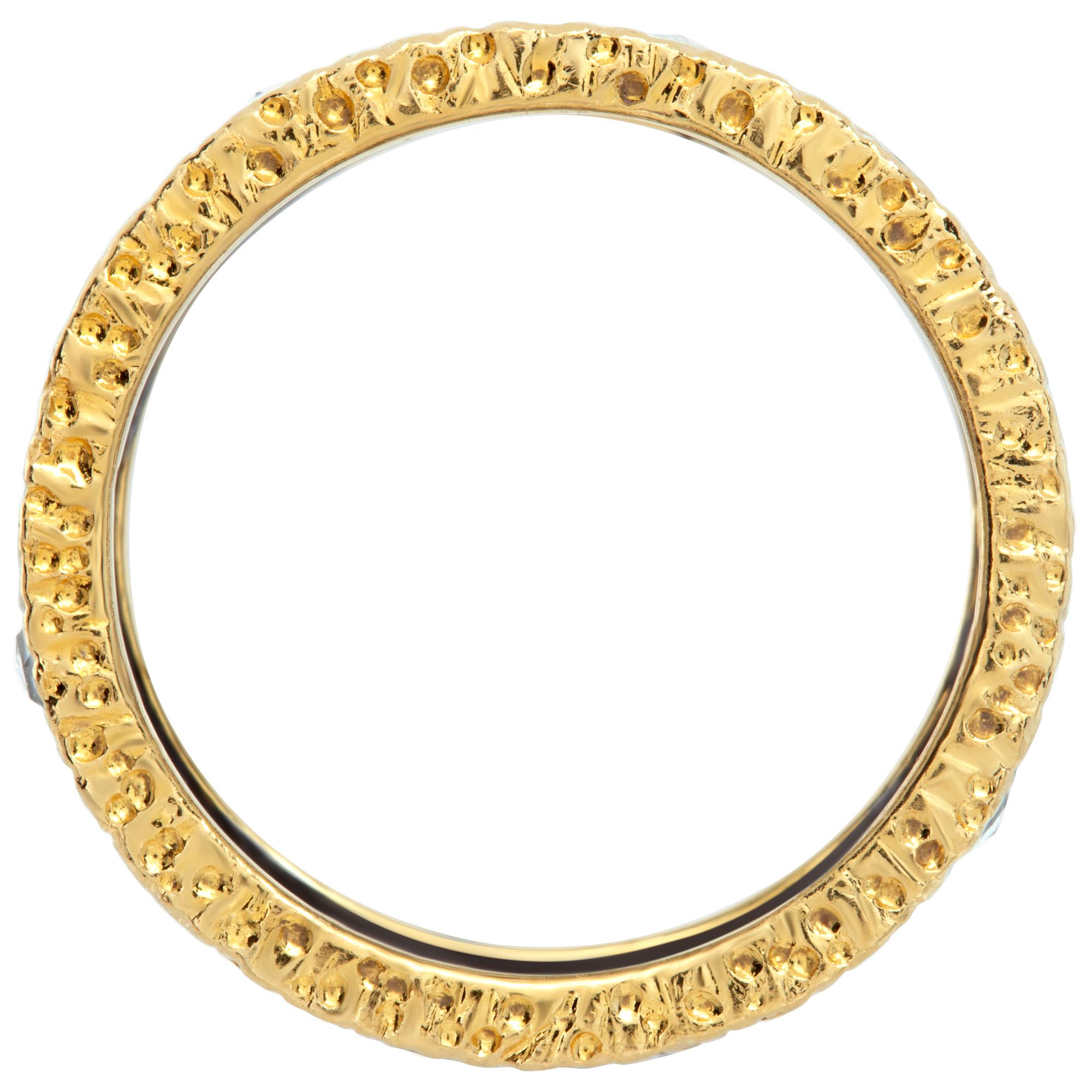 Donna Fascia dell'eternità con diamante in oro bianco e giallo 18 carati in vendita