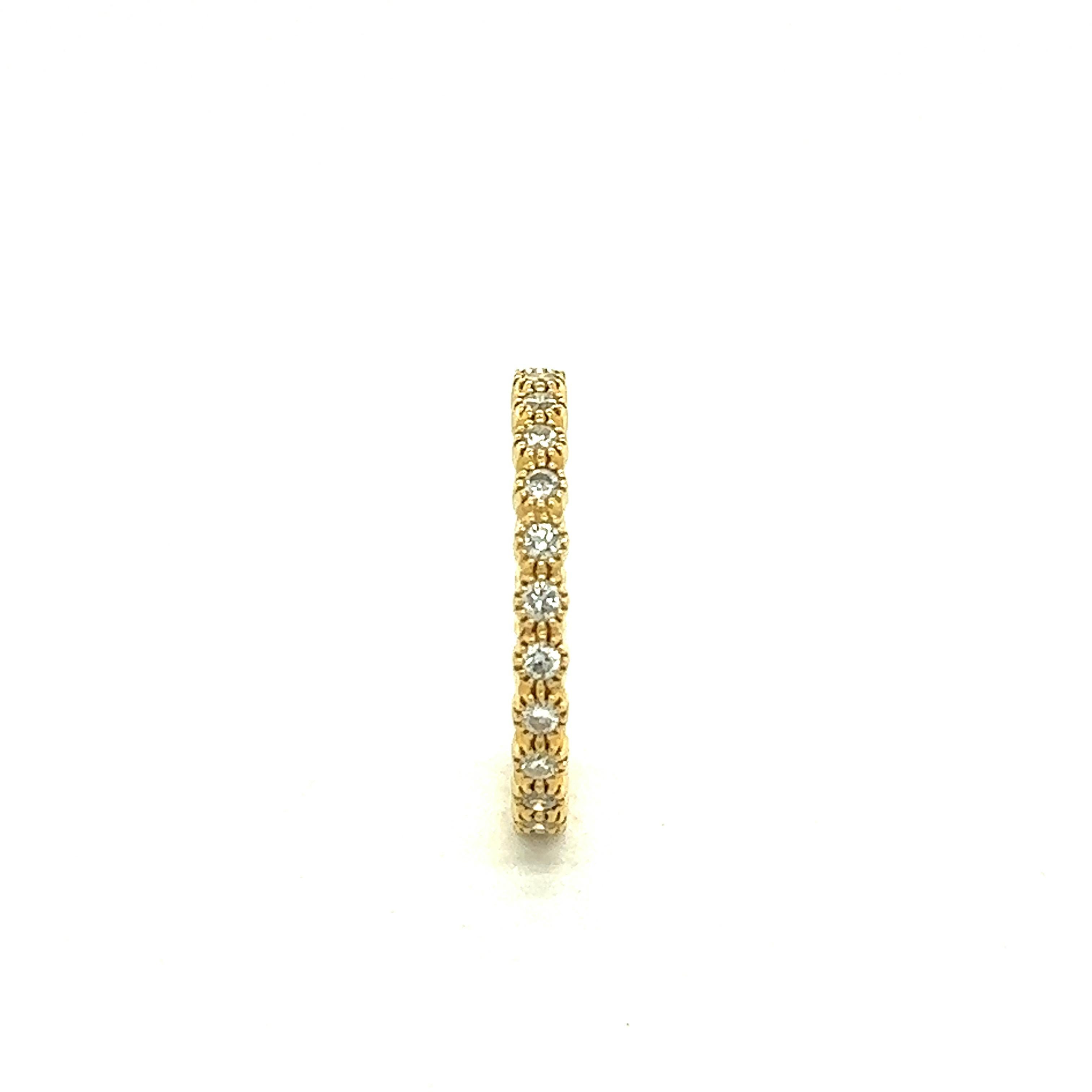 Diamantring aus 18 Karat Gelbgold mit Diamant  im Angebot 1