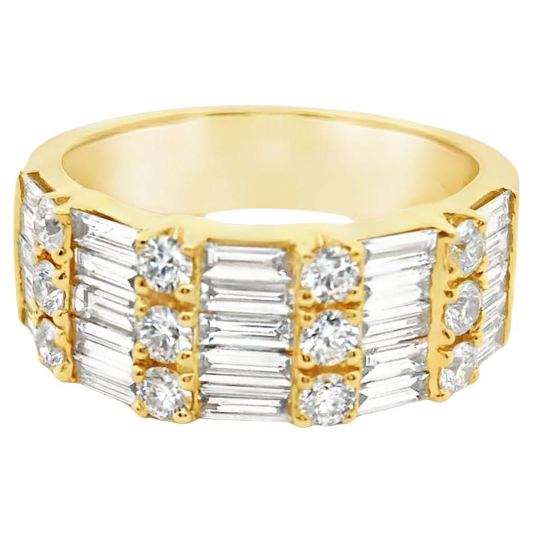 Diamond 18k Yellow Gold Band Ring