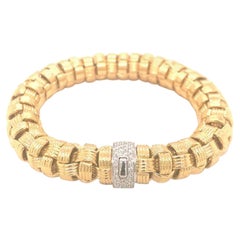 Diamond 18k Yellow Gold Bracelet by Roberto Coin