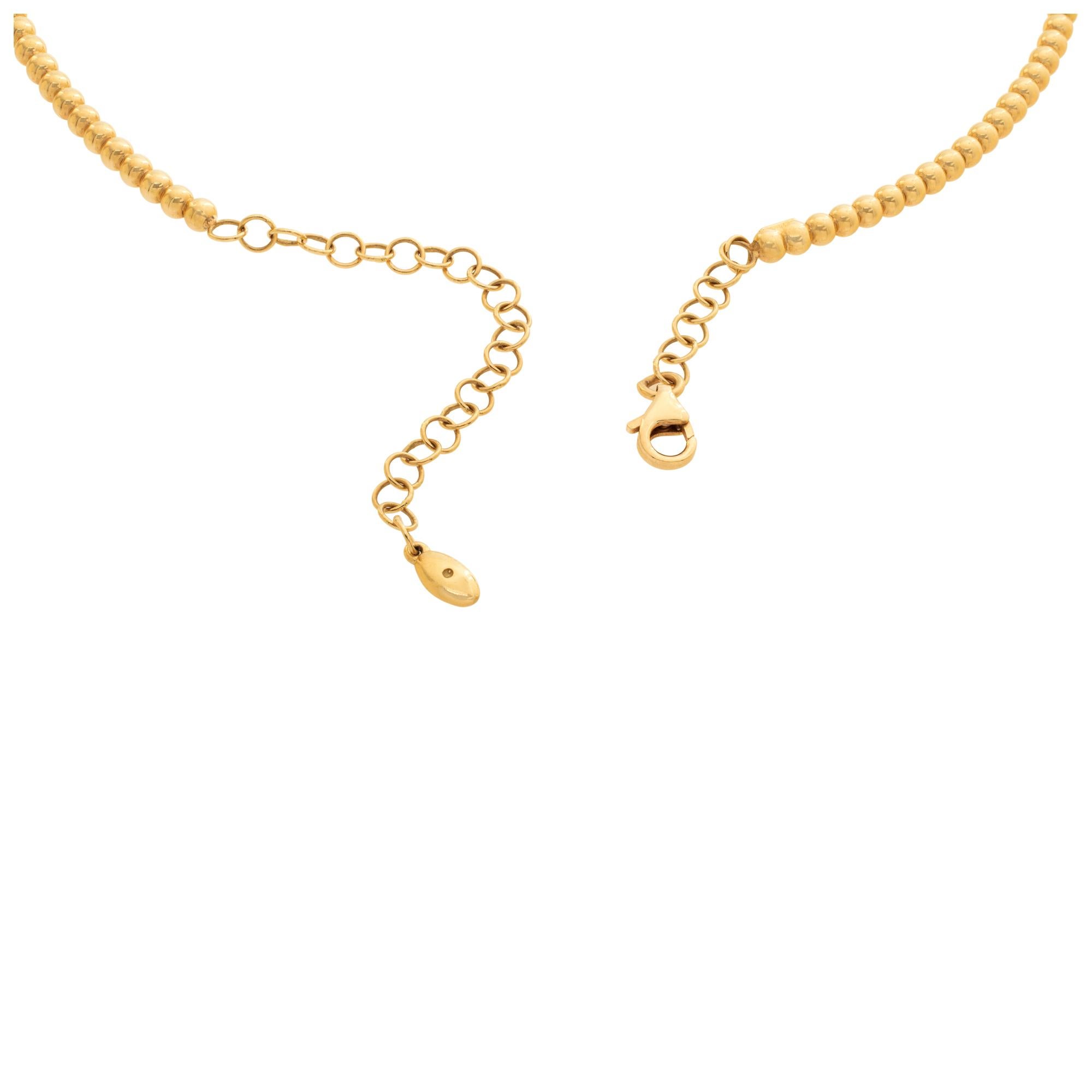 Diamant-Halskette aus 18 Karat Gelbgold mit Diamanten Damen im Angebot