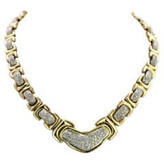 Diamond, 18k Yellow Gold Neck-Collar