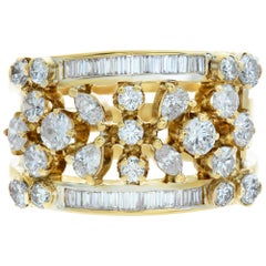 Diamond 18k yellow gold ring