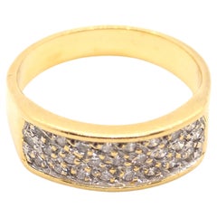 Bague en or jaune 18k avec diamant