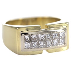 Diamond, 18K Yellow Gold Ring