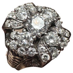 Diamond 1960s Cocktail Ring