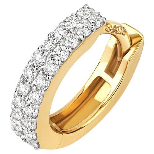 DIAMOND 2 ROW CARTILAGE HOOP IN 9CT Gold For Sale