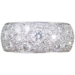 Diamond 2.2 Carat Thick Eternity Ring in 18 Carat White Gold