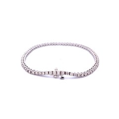 Bracelet tennis en or blanc 14 carats avec diamants de 2,82 carats