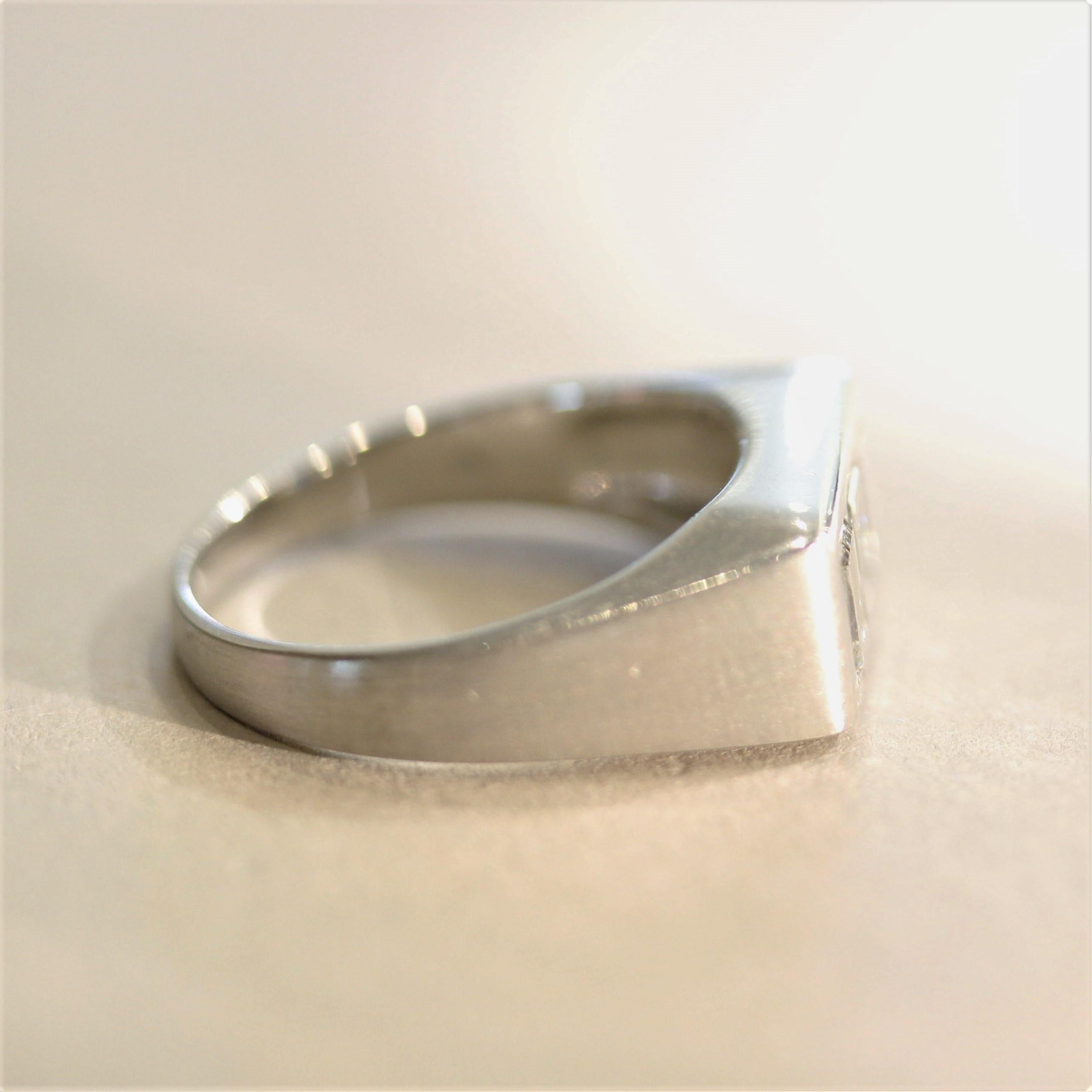 Women's Diamond 3-Stone Emerald-Cut Gold Ring For Sale