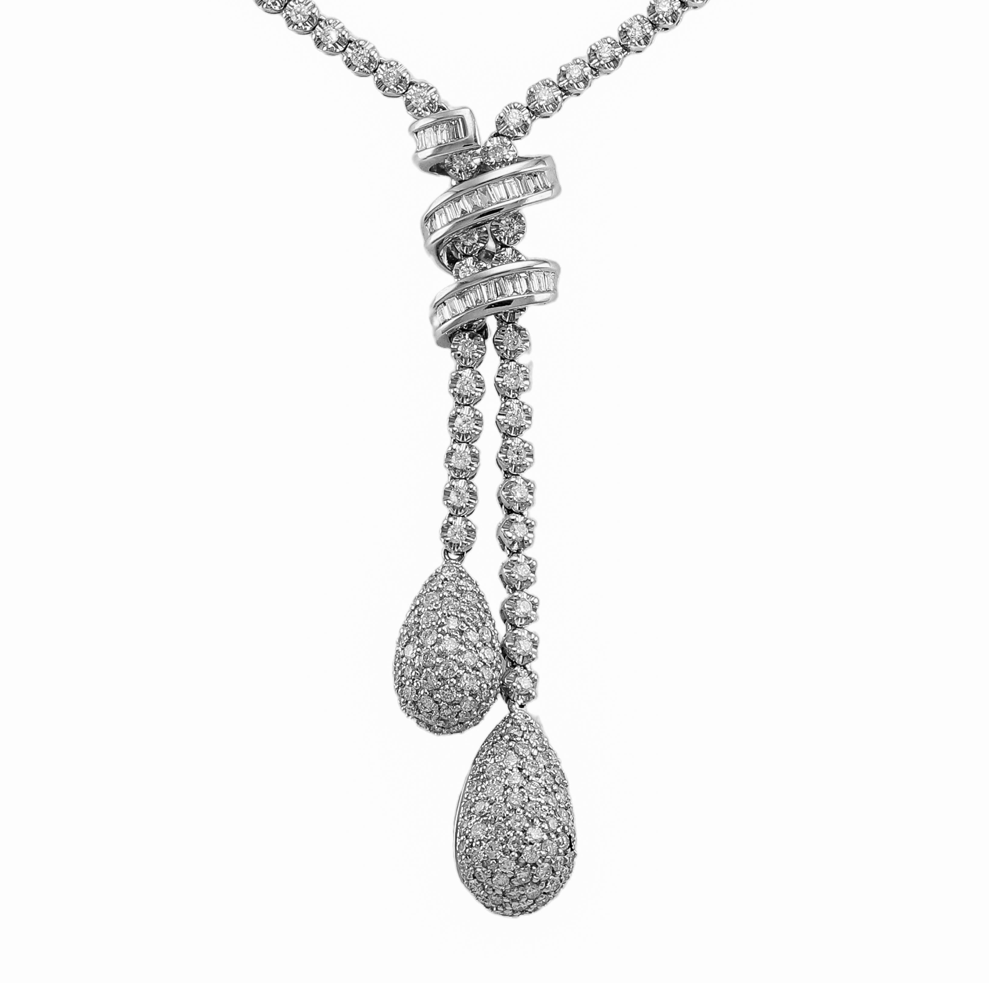 lariat diamond necklace