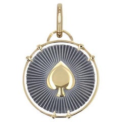 Diamond 4 Elements AIR Pique Charm in 18K Yellow Gold by Elie Top